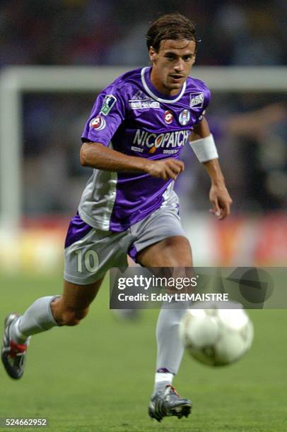 French L1 soccer Championship; season 2004-2005. Toulouse Football Club's Daniel Moreira .