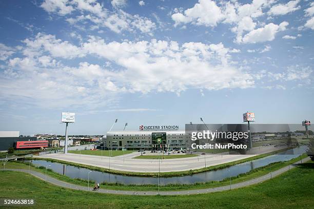 The Kyocera stadium, home of ADO Den Haag football club is seen on Friday, August 7th 2015. Fans of the club will be marching in the hundreds on...