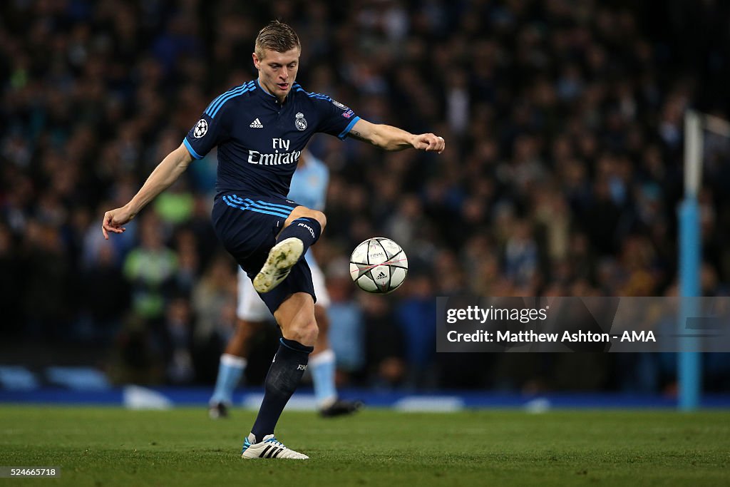 Manchester City FC v Real Madrid - UEFA Champions League Semi Final: First Leg