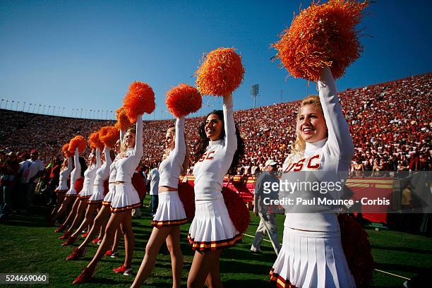 October 29, 2005 Los Angeles, California, United States - - - The USC Trojan Cheerleaders perform during during the USC/Washington State game held at...