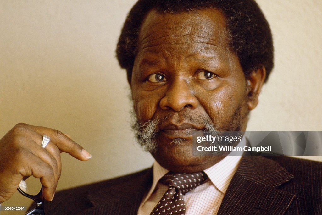 The Leader Of The African National Congress Oliver Tambo During His the-leader-of-the-african-national-congress-oliver-tambo-during-his