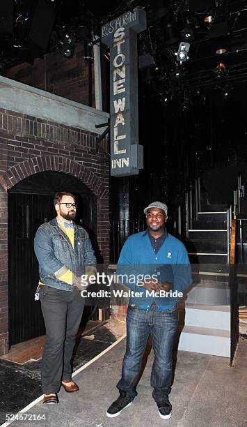 Eric Hoff , Ike Holter attending the meet & greet the cast & creative team for the Off-Broadway Production of 'Hit The Wall' at Christopher Park &...