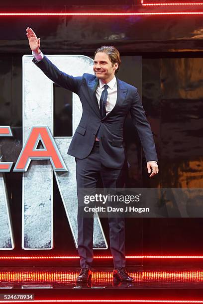 Daniel Bruhl arrives for the European film premiere of "Captain America: Civil War" at Vue Westfield on April 26, 2016 in London, England