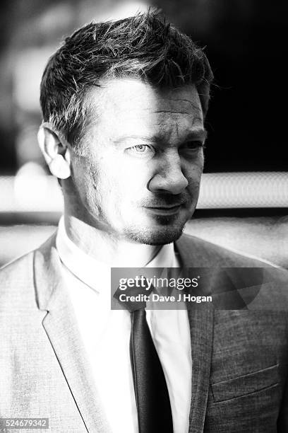 Jeremy Renner arrives for the European film premiere of "Captain America: Civil War" at Vue Westfield on April 26, 2016 in London, England