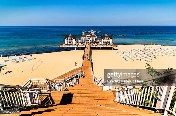 pier - rügen stock pictures, royalty-free photos & images