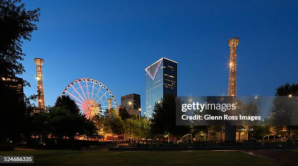 centennial park atlanta - centennial olympic park stock pictures, royalty-free photos & images