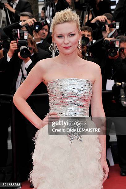 Kirsten Dunst at the premiere of "Les Bien-Aimes" Premiere and Closing Ceremony Arrivals during the 64th Cannes International Film Festival.
