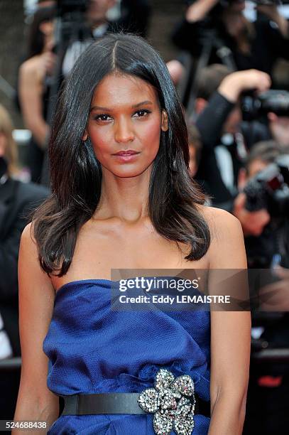 Model Liya Kebede at the premiere of "Les Bien-Aimes" Premiere and Closing Ceremony Arrivals during the 64th Cannes International Film Festival.