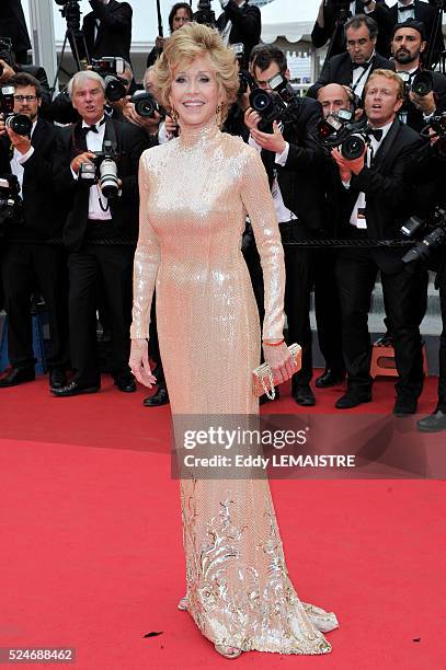 Jane Fonda at the premiere of "Les Bien-Aimes" Premiere and Closing Ceremony Arrivals during the 64th Cannes International Film Festival.