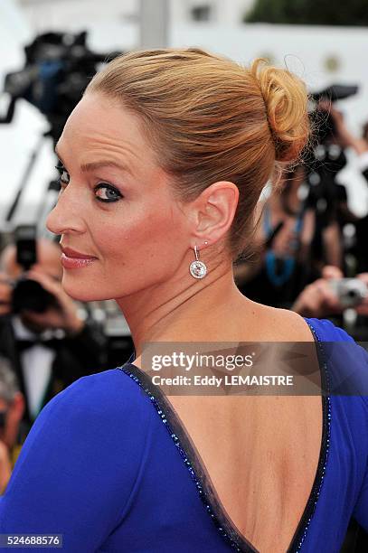 Uma Thurman at the premiere of "Les Bien-Aimes" Premiere and Closing Ceremony Arrivals during the 64th Cannes International Film Festival.