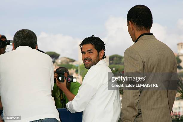 Jamel Debbouze at the photo call of "Indigenes" during the 59th Cannes Film Festival.