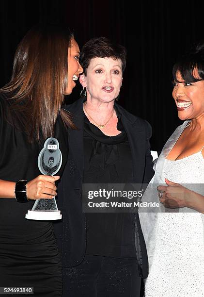 Terria Joseph & daughter Alicia Keys with Lynn Whitfield attending the Woodie King Jr's NFT New Federal Theatre 40th Reunion Gala Benefit Awards...