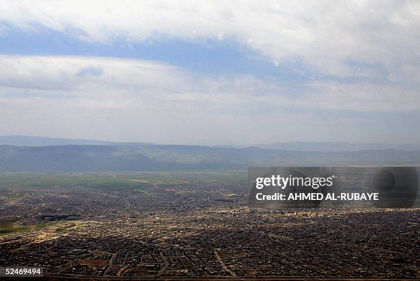 General view of the city of Sulaimaniyah, 330 kms north of Baghdad 22 March 2005, in the Kurdish region of Iraq. AFP PHOTO/AHMED AL-RUBAYE