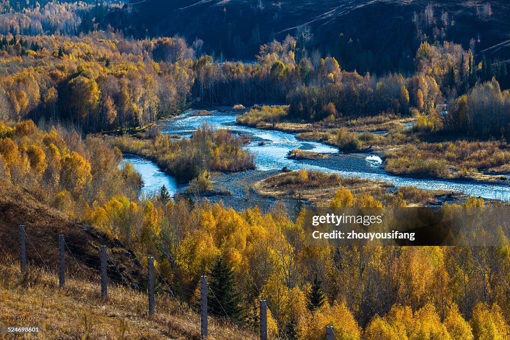 The national boundary fall scenery