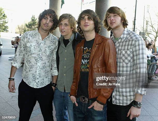 New band Rooster arrive at the Capital FM Awards 2005 at the Royal Lancaster Hotel on March 23, 2005 in London. The annual awards in aid of Help a...