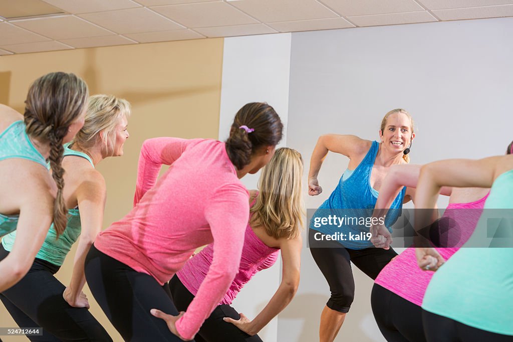 Instructor Leading An Exercise Or Dance Class High-Res Stock Photo ...