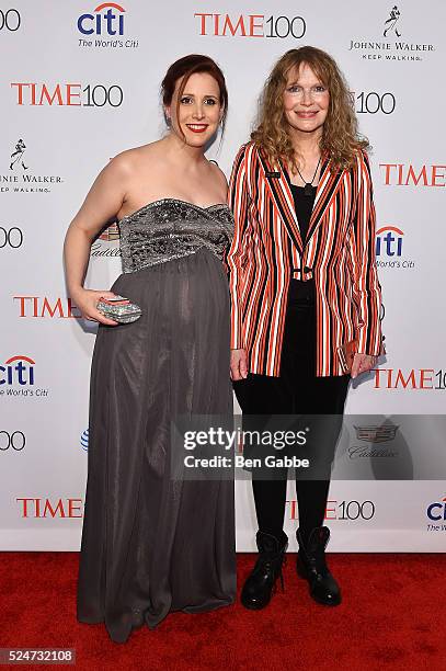 Dylan Farrow and Mia Farrow attend 2016 Time 100 Gala, Time's Most Influential People In The World red carpet at Jazz At Lincoln Center at the Times...