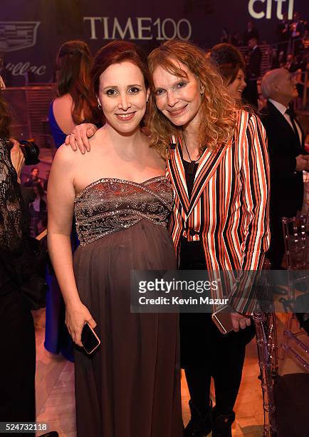 Dylan Farrow and Mia Farrow attend the 2016 Time 100 Gala, Time's Most Influential People In The World at Jazz At Lincoln Center at the Time Warner...