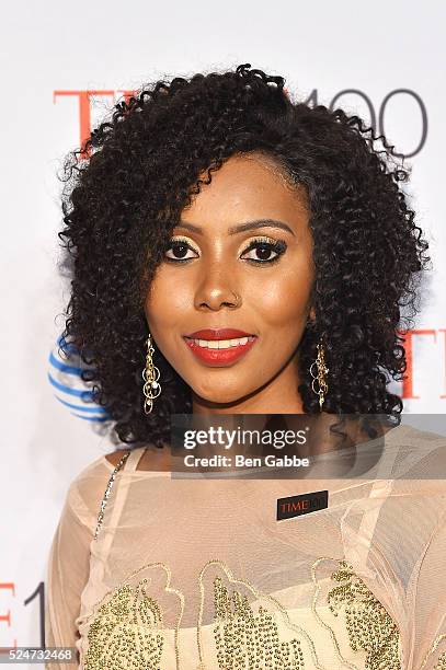 Jaha Dukureh attends 2016 Time 100 Gala, Time's Most Influential People In The World at Jazz At Lincoln Center at the Times Warner Center on April...