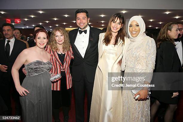 Dylan Farrow, Mia Farrow, Ayman Mohyeldin and Ibtihaj Muhammad attend 2016 Time 100 Gala, Time's Most Influential People In The World - Cocktails at...