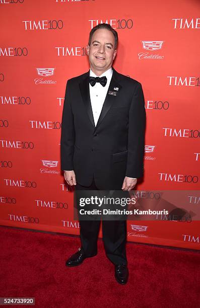 Politician Reince Priebus attends 2016 Time 100 Gala, Time's Most Influential People In The World red carpet at Jazz At Lincoln Center at the Times...