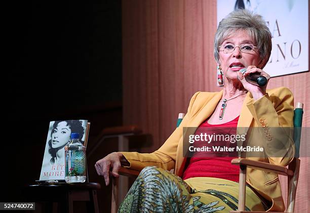 Rita Moreno and Lin-Manuel Miranda celebrate the release and book signing of 'Rita Moreno: A Memoir' at Barnes & Noble Upper East Side in New York...