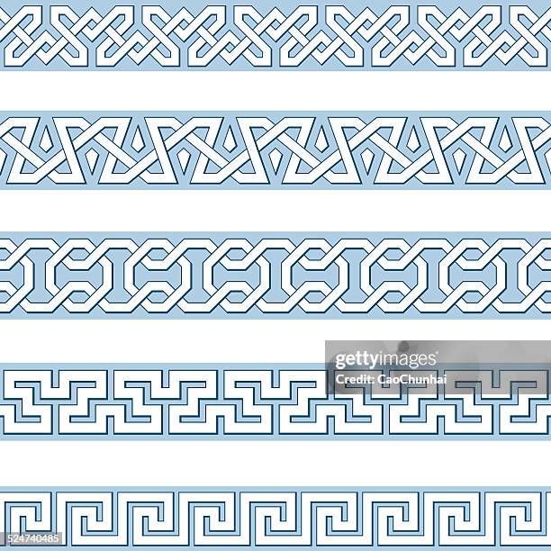 edges of medieval style - celtic pattern stock illustrations