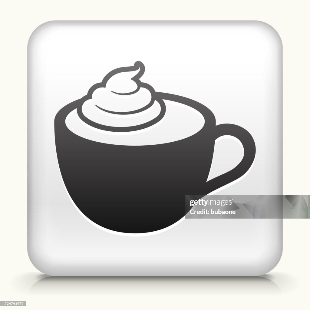 Square-Knopf mit Schokolade und Milch Kaffeebecher