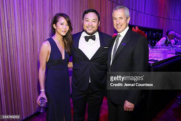 Grace Co, David Chang and Danny Meyer attend 2016 Time 100 Gala, Time's Most Influential People In The World - Cocktails at Jazz At Lincoln Center at...