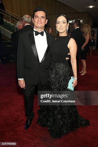 Sergio Moro and guest attend 2016 Time 100 Gala, Time's Most Influential People In The World - Cocktails at Jazz At Lincoln Center at the Times...