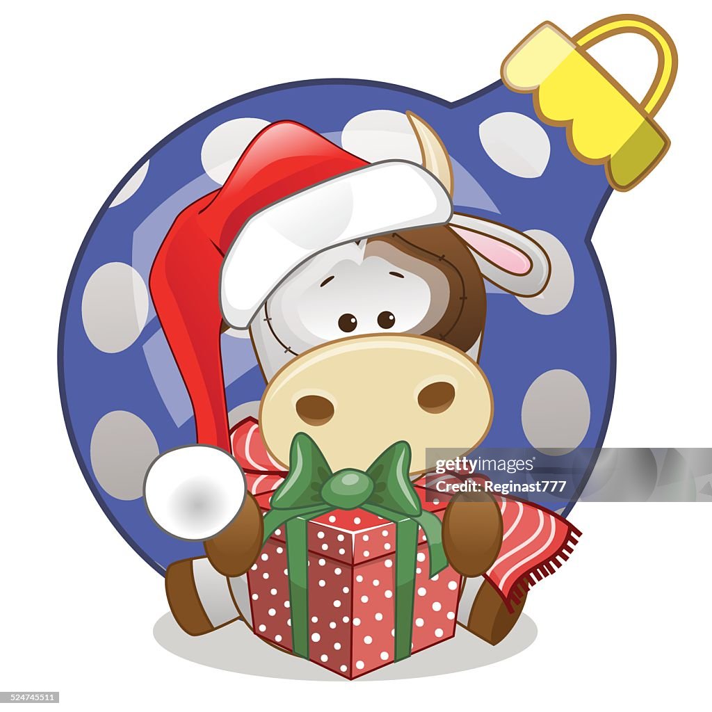 Santa Riding A Cow Cow In A Santa Hat High-Res Vector Graphic - Getty Images