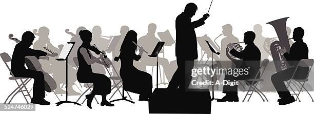 allegretto - wind instrument stock illustrations