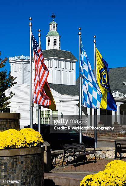 frankenmuth, michigan - bavaria flag stock pictures, royalty-free photos & images