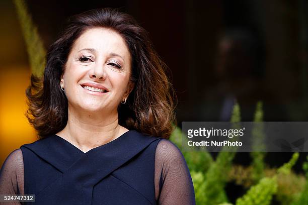 Actress Carla Signorinis, attends "Fasten your Seatbelts" photocall in Rome - Visconti Palace