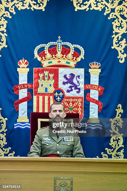 King Felipe VI of Spain attends the 50th anniversary of CESEDEN on October 30, 2014 in Madrid, Spain.