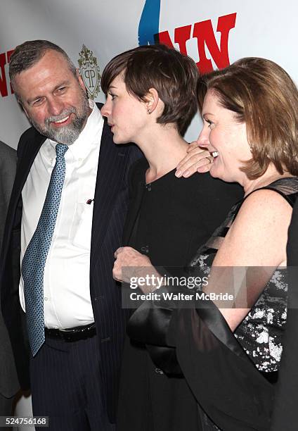 Gerald Hathaway, Anne Hathaway, Kate McCauley Hathaway attending the Opening Night Performance of 'Ann' starring Holland Taylor at the Vivian...