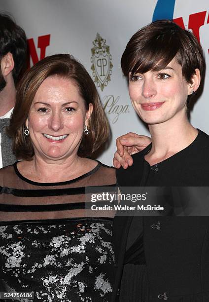 Kate McCauley Hathaway & Anne Hathaway attending the Opening Night Performance of 'Ann' starring Holland Taylor at the Vivian Beaumont Theatre in New...