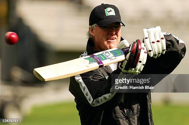 John Bracewell of New Zealand in action during training at Eden Park on March 25, 2005 in Auckland, New Zealand.