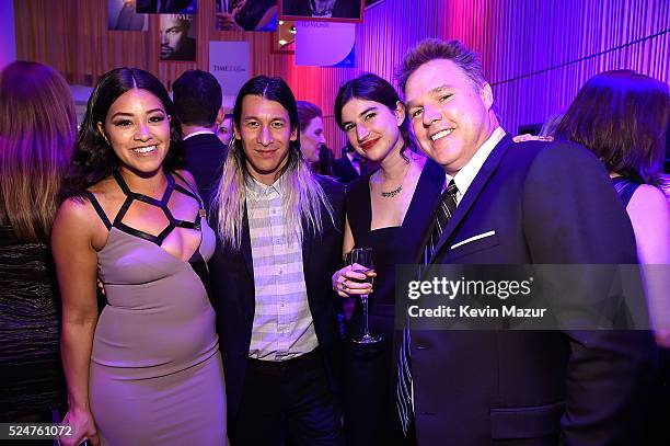 Gina Rodriguez and Perry Chen attend the 2016 Time 100 Gala, Time's Most Influential People In The World at Jazz At Lincoln Center at the Time Warner...