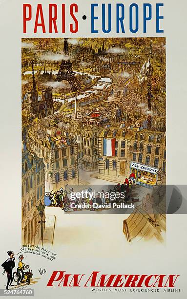 Paris - Europe via Pan American Travel Poster by Prescott
