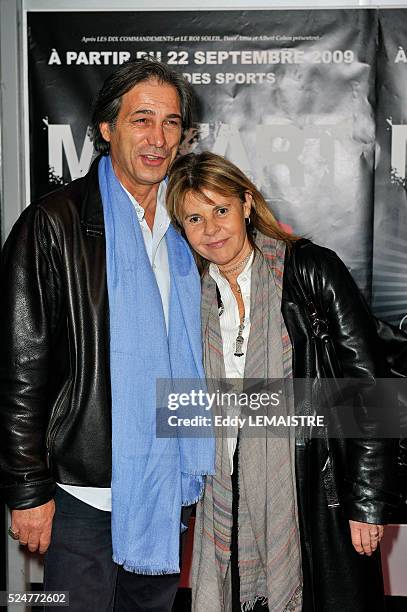 Stephane Ferrara and Dominique Cantien attend the premiere of "Mozart, l'Opera Rock" in Paris.