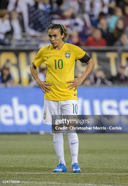 Vs Brazil - Women's Soccer - Brazil midfielder Marta during an International Friendly at CenturyLink Field in Seattle, Washington.