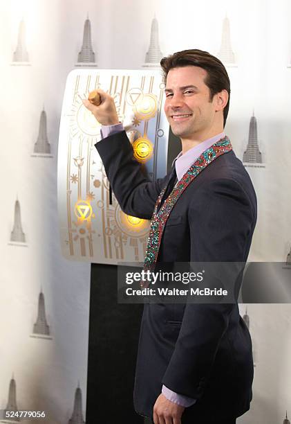 "Jersey Boys" cast members: Ryan Jesse, Dominic Nolfi, Jarrod Spector & Matt Bogart host a Lighting Ceremony at The Empire State Building To...