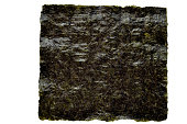 Nori seaweed sheet on a white