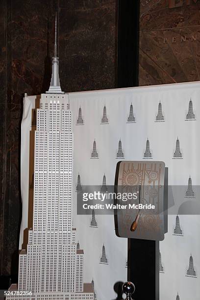 "Jersey Boys" cast members: Jarrod Spector, Dominic Nolfi, Ryan Jesse & Matt Bogart host a Lighting Ceremony at The Empire State Building To...