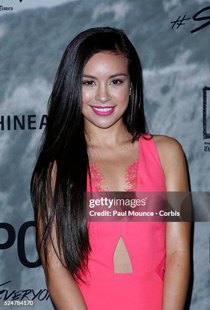 Madalyn Horcher during the red carpet premiere of the FOX series "Gracepoint" held at the LACMA Museum's Bing THeater in Los Angeles.