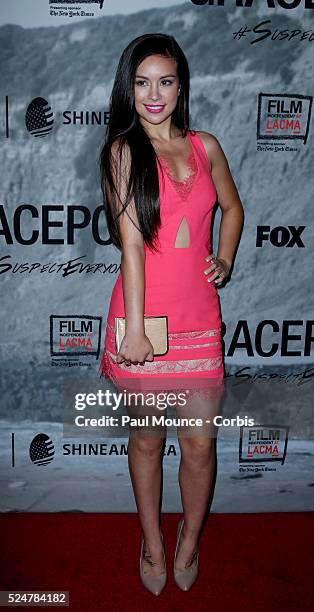 Madalyn Horcher during the red carpet premiere of the FOX series "Gracepoint" held at the LACMA Museum's Bing THeater in Los Angeles.