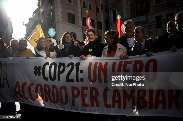 France's ambassador to Italy Catherine Colonna , Italy's President of the Chamber of Deputies Laura Boldrini and Environmental association...