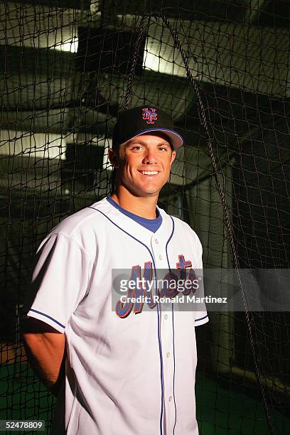 David Wright of the New York Mets poses for a portrait during Mets Photo Day at Tradition Field on February 27, 2005 in Port St. Lucie, Florida.