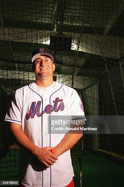 Jason Phillips of the New York Mets poses for a portrait during Mets Photo Day at Tradition Field on February 27, 2005 in Port St. Lucie, Florida.